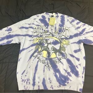 H&M Purple and White Tie-Dye Sweater